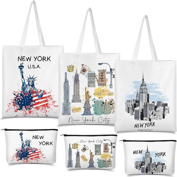 Canvas Tote Bag Cosmetic Bag for Women - Picture 1 of 6